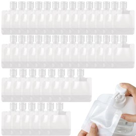 Travel Bottles, Set of 50, 1.1 fl oz (30 ml) Refill Bottles, Pouch Containers, Travel Bottles, Divided Containers, Leak Prevention, Multiple Use, Shampoo, Body Soap, Cosmetics, Travel Liquid