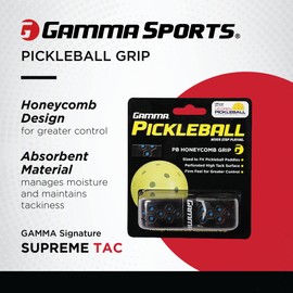 Gamma Honeycomb Cushion Grip for Pickleball Paddles, Moisture-Wicking Pickleball Replacement Grip, Premium Pickleball Equipment for Practice and Games