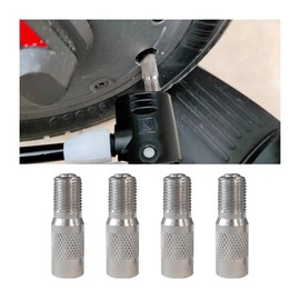 JNNJ Pack of 4 Scooter Valve Extension Adapter, Brass Tyre Valve Extension, Car Tyre Valve Stem, Extension Rod, for RV Tyres, Motorhome (Mesh)