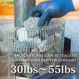FUNKS Sauna Stone Basket Holder Cage Stoves Stainless (22cm)