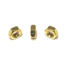 M4-0.7 Solid Brass DIN934 Metric Finished Hex Nut 4mmx0.7mm QTY:50