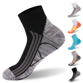 Ankle Athletic Socks, RANDY SUN Breathable Waterproof Socks Running Socks Father Day Gift Men's Cycling Biking Socks, 1 Pair-Black Small