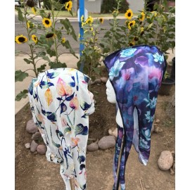 Ocean View Beauty 2 floral Doo-Rag Skull Caps, SEE DESCRIPTION. Mix&match from any of my listings!