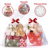 CUDICY Christmas Cellophane Gift Bags 10pcs Large Holiday Gift Wrap