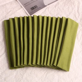 Diademas deportivas de yoga, paquete de 14, banda elástica de poliéster suave para el sudor, diadema elástica para mujeres, hombres y niñas (verde ejército)