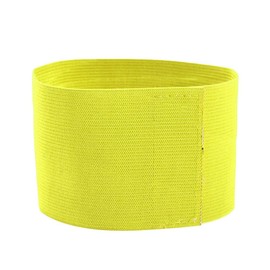 12.2x2.6 in Bright Colors Player Bands, Lightweight Portable Good Texture Captain Arm Bands, Elastic Nylon Hook&Loop for Youth for Adult(Yellow)