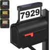ASOMST Solar Address Sign, 3-Color Lighting Modes Mailbox Number Plaque