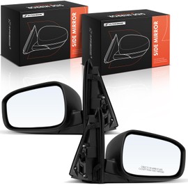 A-Premium Pair (2) Driver and Passenger Side Power Door Mirror - Compatible with Honda Accord 2003 2004 2005 2006 2007 - Heated Manual Folding Black Outside Rear View Mirror - Replace# 76200SDAA23