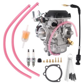 KIPA Carburetor For Dyna Electra Glide Fatboy Softail Sportster 1200 XLH1200 Sportster 883 XL883 XLH883# 27490-04 CV40 CV 40mm Tuned Performance with new spark plug