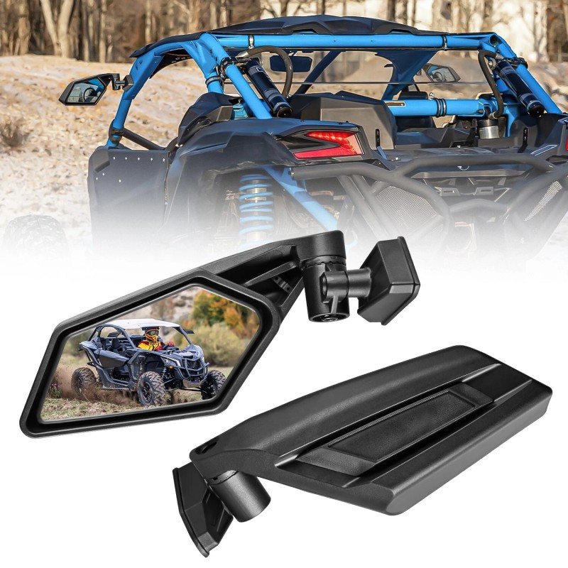 Nilight UTV Side Mirrors X3 Rear View Mirror Upgraded 360