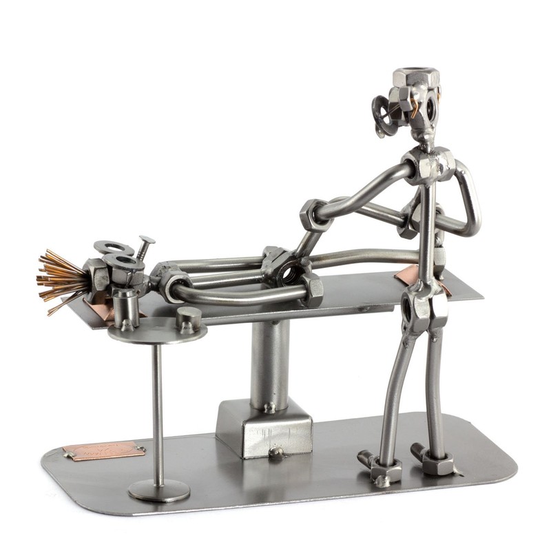 Steelman24 I Nuts and bolts sculpture Physiotherapist I Handmade ornaments