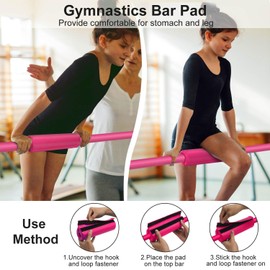 Tepemccu Expandable Gymnastics Bars, Adjustable Height Gymnastic Horizontal Bars, Children Folding Training Bar for Kids