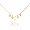 Pernille Corydon Gold Mini Coins Necklace Brushed Surface Link Chain
