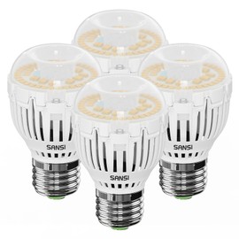 SANSI 100W Equivalent A15 LED Light Bulb, 1600 Lumens 5000K Daylight White Bulb, Energy Saving 25,000 Hours Lifespan Non-Dimmable 12W LED Bulb for Home Lighting, 4-Pack