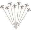 Cocktail Picks Stick, 8pcs Cocktail Toothpicks Stainless Steel Martini Olive