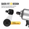 Mr.wintek 1" F to 3/4" M Impact Socket Adapter, Cr-Mo