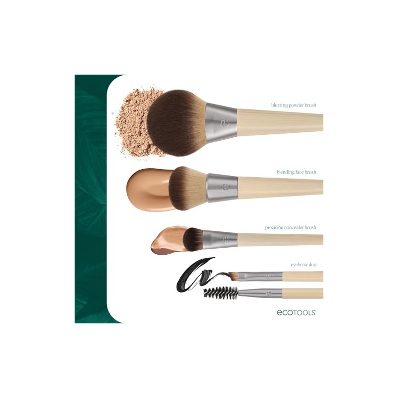 EcoTools Blurring Powder Makeup Brush, for Loose & Pressed Powder,