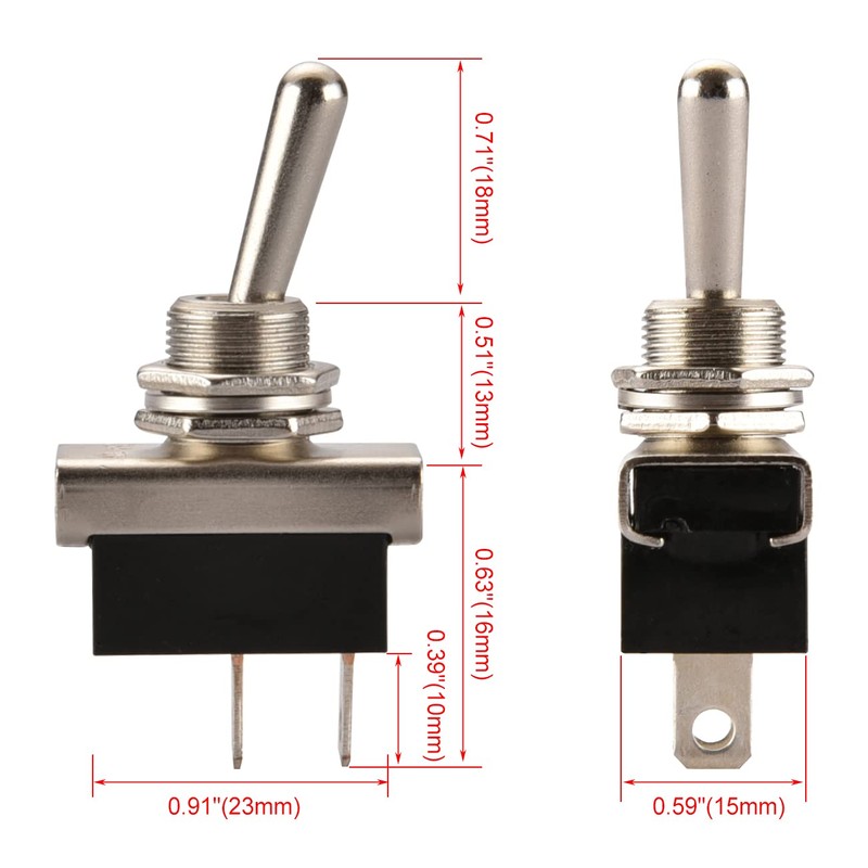 heschen (Hudson) Car Toggle Switch ON/OFF SPST 2 Pin 2 Position VDC