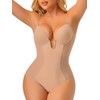 Joyshaper Bodysuit Shapewear for Women Deep Neckline Shapewear Bodysuit Tummy