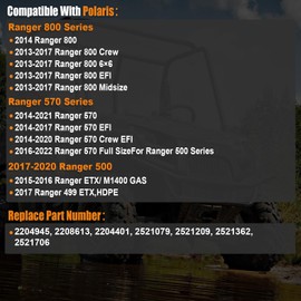 2013-2022 Fuel Pump Assembly Compatible for Polaris Ranger 570 Crew EFI 2014-2020, 570 Full-Size 2016-2022, 500 2017-2020, 800 Crew 6×6 2013-2017, ETX M1400 GAS 2015-2016, Replace 2204945 2208613