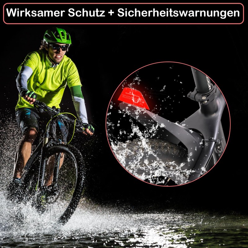 FETESNICE Mudguards Mountain Bike, Bicycle Mudguard - Effective Mudguard for
