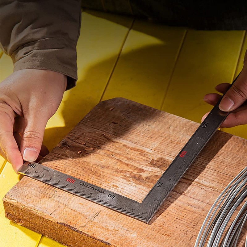 Utoolmart Right Angle Ruler, Framing Square Ruler, 150 x 300mm