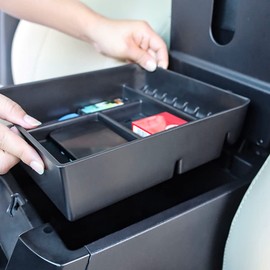 LaIIker Armrest Box Partition Storage Box Bracket for Lexus GX460 GX 400 2010-2023 2022 2021 2020 2019 2018 2017 Interior Modification Accessories (Fit No Refrigeration Function)