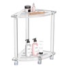 Toyarone Acrylic Corner Shower Stool, Clear Shower Bench for Inside