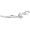 Sterling Silver Kayak Charm with Lobster Claw Clasp, Charms for