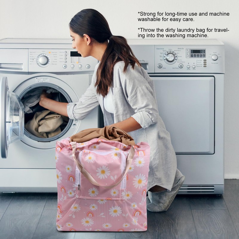 2Pcs Packable Large Laundry Bags for Dirty Clothes - Waterproof,