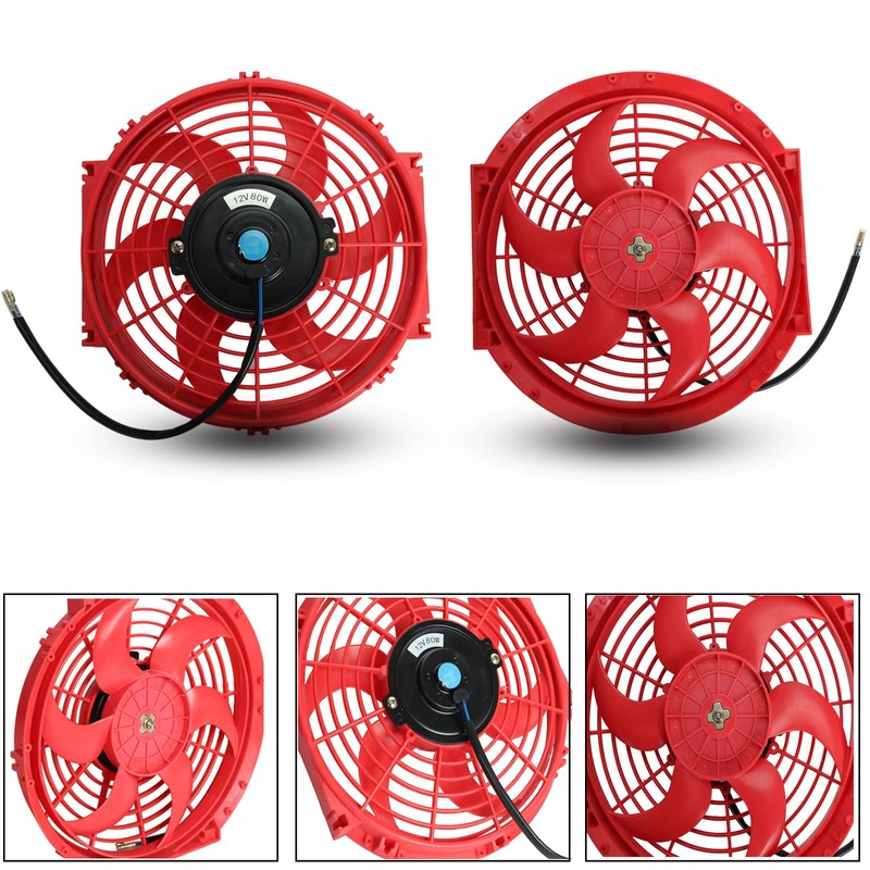 FSBCGT 2PCS 10 inch Slim Fan Push Pull Electric Radiator