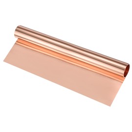 M METERXITY Thin Copper Sheet Roll, 3500mm x 300mm x 0.03mm / 11.5ft x 11.8" x 0.001" (L x W x H) Pure Copper Sheet Roll, Pure Copper Metal Foil Roll for Crafts/Electricity/DIY Projects
