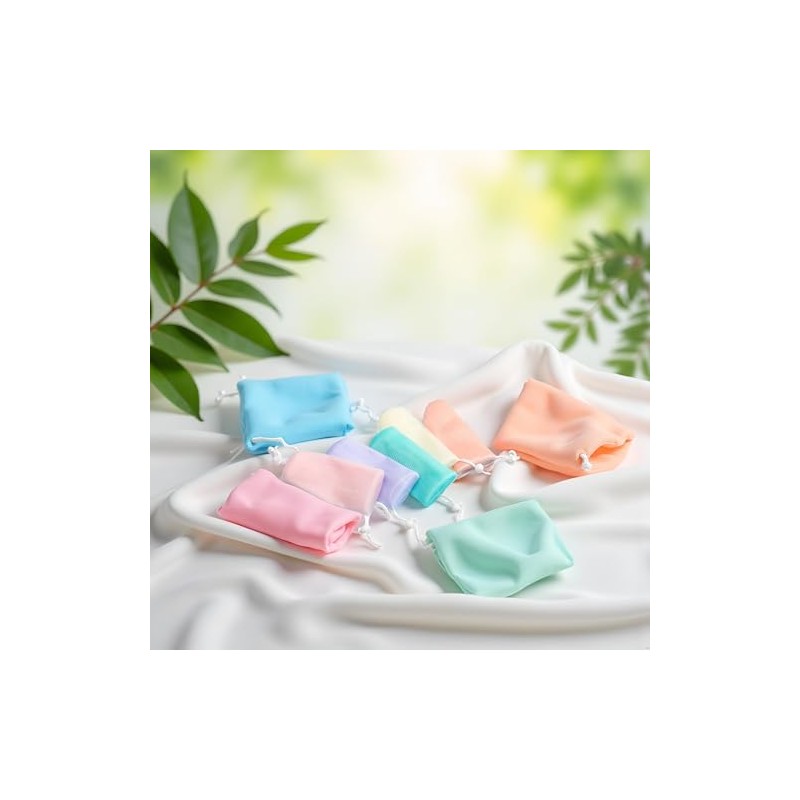 Bolsa De Jabón De Malla Exfoliante, 5 Unidades, Con Espuma