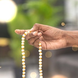 Set of Tulsi Holy Jap Mala Beads Counter Mala Japa Mala Bag Gomukhi Jholi Prayer Chanting or Storing Bag Combo of 3 Pooja Items for Daily Mantra Jaap Meditation and Gifting (Multicolour Jpml Set)