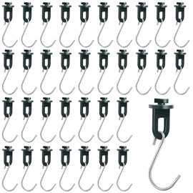 yivom 40 Greenhouse Clips - Plant Holder with 40 S-Hooks, Greenhouse Accessories, Hanging Devices Eyelets, for Trellis, Hanging, Greenhouse