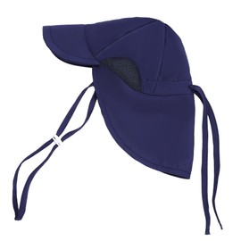 Baby Sun Hat with Neck Flap Adjustable Toddler Sun Hat Baby Boys Girls Sun Protection Summer Beach Hat（Blue）