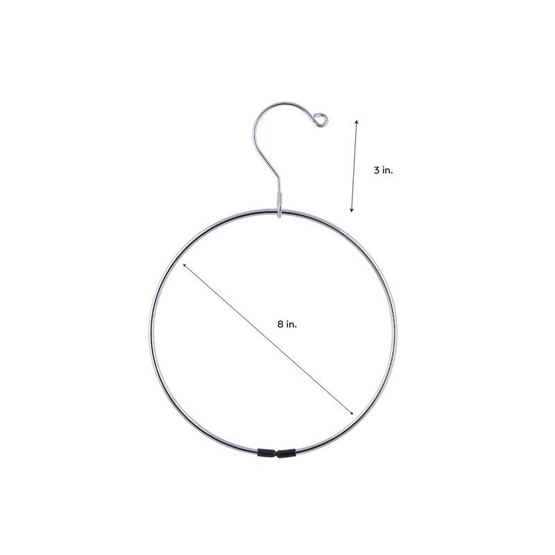 Organize It All Belt/Scarf Ring, Chrome, Metallic and Black