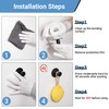 SAYAYO Self Adhesive Hooks for Hanging, Brushed Nickel Towel Hook