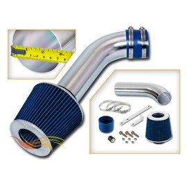 Rtunes Racing Short Ram Air Intake Kit + Filter Combo BLUE Compatible For 97-03 Durango/Dakota 3.2L 3.9L 5.2L 5.9L (Blue)