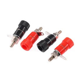 Lzzvibo 10pcs 4mm Banana Plug Jack Connector Nickel Plated for 4mm Banana Plug (5Black+5Red)