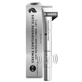 PUREZA NATUR Crema contorno de ojos con tecnología VibraLift para ojeras obscuras y bolsas | Con cafeína, Ácido hialurónico y esferas hidratantes 20g