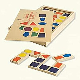 Dida - The domino game geometric shapes is a breeze for toddlers, but also a board game for the whole family. The wooden domino is a family game for young and old