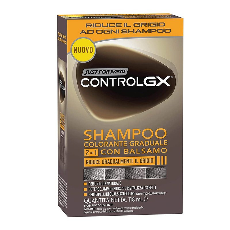 Just for men Control GX, Grey Reducing 2-in-1 Shampoo &
