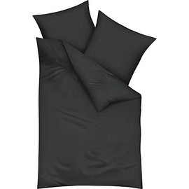 Kaeppel duvet cover set satin anthracite size 80x80 cm / 155x220 cm
