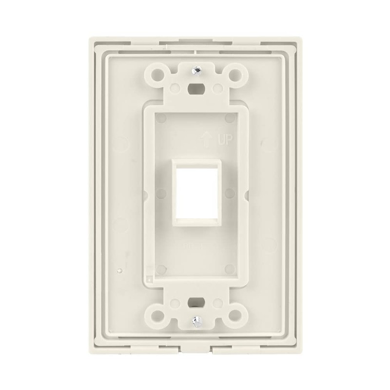 Construct Pro 1-Port Keystone Wall Plate with Screwless Face (Light