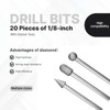 120-Grit Diamond Grinder Bit Compatible with Dremel Tools, Including 20