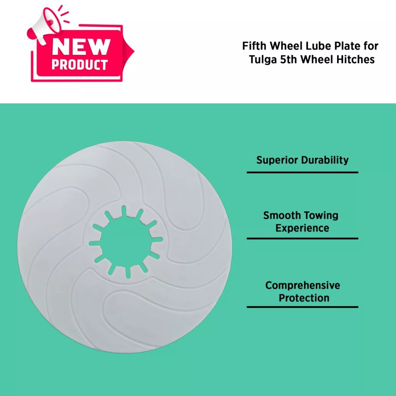Lube Plate 12" Fifth 5th Wheel Hitch Wear-Resistant for Kingpins