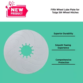 Lube Plate 12" Fifth 5th Wheel Hitch Wear-Resistant for Kingpins Friction Plate