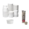 Snack Container, 15 Pcs Double compartment snack containers, Double Compartment