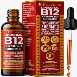 Vitamin B12 Complex Liquid Supplement, Drops 60 ML